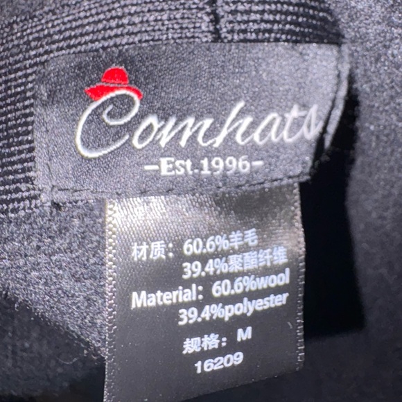 Womens 1920s Vintage Wool Felt Cloche Bucket Bowler Hat Winter Crushable M - Picture 4 of 4